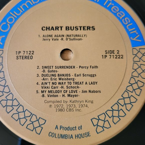 CHART BUSTERS LP 1980 Columbia House Various Hits 1P 7122 Pop Vinyl Record LP4 - Picture 4 of 10